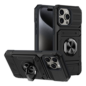 Étui magnétique rotatif avec béquille pour iPhone 13 14 15 16 17 Pro Max avec fente pour cartes, protection robuste contre les chutes, étui portefeuille - Product Image 6