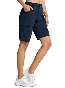 Pantaloncini Cargo da <span class=keywords><strong>donna</strong></span> alla moda <span class=keywords><strong>Bermuda</strong></span> da esterno ad asciugatura rapida con tasche da Golf Shorts leggeri da <span class=keywords><strong>donna</strong></span> - Product Image 3