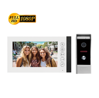 Bonne qualité 7 pouces écran filaire vidéo système d'interphone bidirectionnel porte téléphone pour Villa