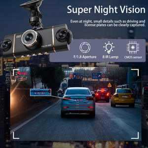 2025 Nieuw Model Wifi Auto Dashcam met HD Scherm 360-Graden Panoramische Camera 24-Uurs Parkeerbewaking - Product Image 4