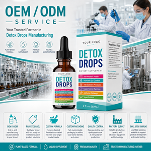 Vente en gros certifiée GMPC ISO : Complément liquide végétalien pour la purification corporelle, le soutien digestif et le bien-être général – Gouttes détoxifiantes à base de plantes - Product Image 6