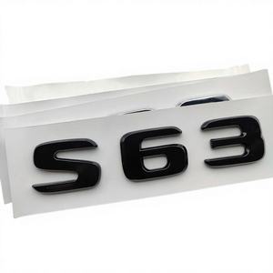สติกเกอร์โลโก้ S63 แบบ 3 มิติ สีดำโครเมียม ABS ติดตั้งง่าย หรูหรา สำหรับตกแต่งฝากระโปรงท้ายรถยนต์ Mercedes W221 W222 S63 - Product Image 3