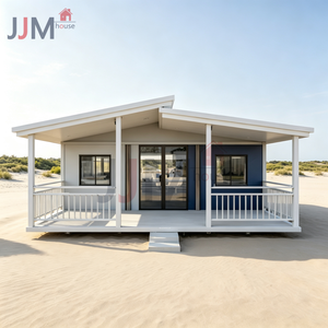 JJM Casa Contenedor Plegable Prefabricada de Bajo Precio, Villa Pequeña de 20ft 40ft, Modular y Expandible, Diseño Moderno para Oficina - Product Image 2