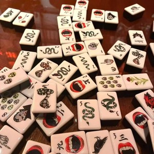 Custom 4-player American Halloween Mahjong Tiles with Spiders <b>Themed</b> <b>Set</b> Modern Portable Luxury - Product Image 4