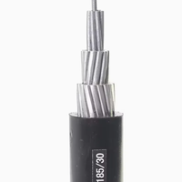 Cable de Alimentación Aéreo Trifásico de Bajo Voltaje ABC Industrial, Conductor de Aluminio, Aislamiento XLPE 0.6/1KV, Cubierta de PVC, Venta al Por Mayor