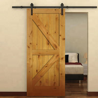 Portes de grange en bois classiques pour l'intérieur, adaptées aux chambres d'hôtel/système de porte coulissante