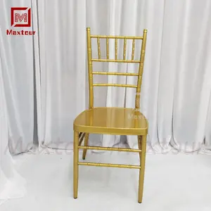 Etkinlik için mobilya düğün parti demir Metal sandalye renk seçin altın otel sandalye Chiavari sandalye