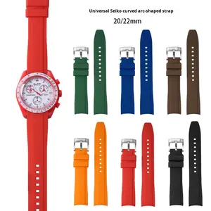 <span class=keywords><strong>Bracelet</strong></span> de montre en caoutchouc silicone Lionorm, 20 mm, 22 mm, extrémités incurvées, <span class=keywords><strong>bracelet</strong></span> de remplacement pour homme et femme, sport, étanche - Product Image 1
