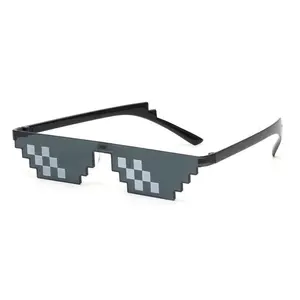 Mosaic Sunglasses Trick Toy Life Glasses Glasses Pixel Black Mosaic Sunglasses Cool Jokes Funny Toys