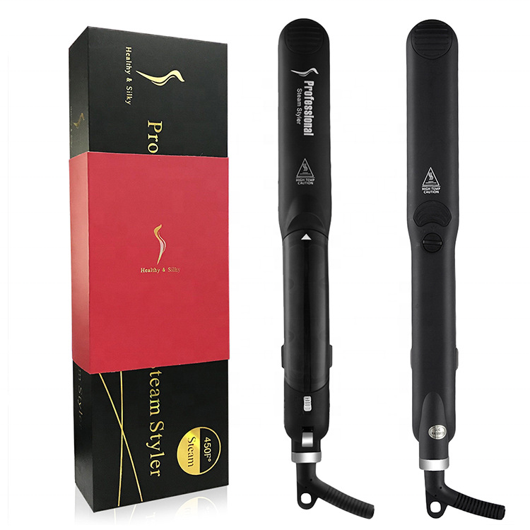 Profissional Salão de Beleza Hair Styling Tools Produtos Nova Tecnologia Portátil 2 Em 1 Vapor Alisador de Cabelo Flat Iron Elétrica