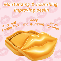 20 PIÈCES Masques pour les lèvres hydratants biologiques à logo personnalisé, masques en hydrogel au collagène pour les lèvres