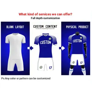 Benutzer definierte Fußball tragen Fußball trikots Thailand Uniform Kit Set Fußball Trainings anzug sublimierte Fußball trikots Fußball bekleidung