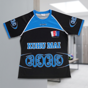 ชุดทีมรักบี้ชายแบบกำหนดเอง เสื้อระบายอากาศได้ดี พิมพ์ลายแบบซับลิเมชั่น ไซส์ใหญ่ ป้องกันแบคทีเรีย แห้งเร็ว ผลิตจากโพลีเอสเตอร์ 100% แบบสั่งทำ - Product Image 3