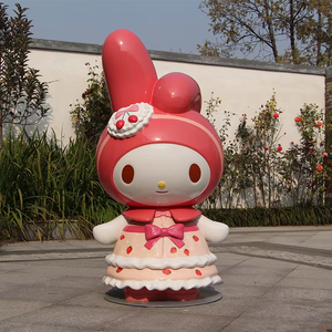 Escultura de Resina con Diseño de Personajes Animados Personalizable, Decoración de Fibra de Vidrio FRP para Exteriores, Pieza de Bienvenida para Entrada de Centro Comercial, para Pastelería - Product Image 1