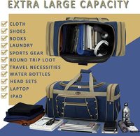 Sacs Polochon de Voyage pour Hommes, Sac de Week-End Grande Capacité, Sac de Nuit Cabine Léger et Robuste, Bagage de Sport Imperméable