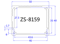 Boîtier de commande en aluminium CNC personnalisé 50x40 boîtier complet avec profilé d'extrusion d'aluminium et d'aluminium extrudé