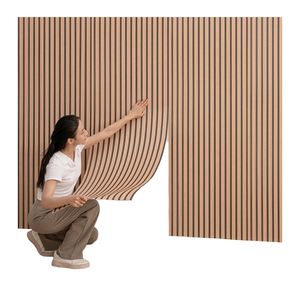Pannello Murale WPC Moderno e Alla Moda, Serie Decorativa in Impiallacciatura, Ignifugo e Impermeabile, per Uso Domestico - Product Image 1