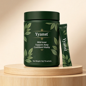 Café Instantáneo con Hojas Botánicas, 10g*10 Sobres, Impresión de Hojas Verdes Oscuras Dibujadas a Mano, Frasco de Plástico, OEM, Etiqueta Privada Personalizada, Venta al Por Mayor - Product Image 2