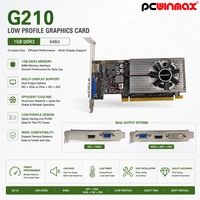 PCWINAMX Kartu Grafis Geforce GT210 Baru 1GB DDR3 64Bit Profil Rendah HD DVI Port VGA GPU Adaptor Tampilan Video Desktop