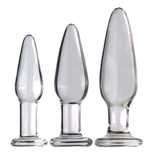 ألعاب جنسية للبالغين، جهاز استمناء ذاتي للإناث، سدادة شرجية زجاجية شفافة صغيرة الحجم لتدريب فتحة الشرج - Product Image 1