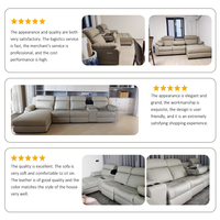 Sillón reclinable eléctrico de cuero italiano de lujo personalizado para cine en casa, sofá de cine, enfriador LED, portavasos extensible genuino