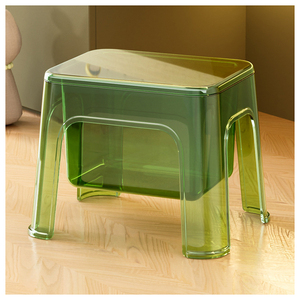 Modern Adjustable PET Square Footrest <strong>Stool</strong> <strong>with</strong> <strong>Storage</strong> Space Multi-Use Small Side Table for Home - Product Image 2