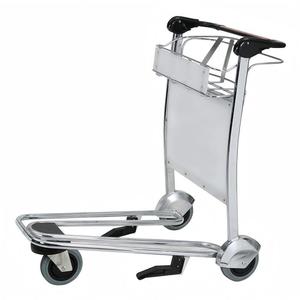 Hot Selling Aluminium Three-<b>Wheel</b> Platform Airport Luggage Trolley OEM Low Price Passenger <b>Cart</b> - Product Image 3