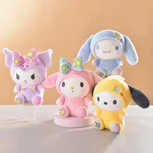 Kawaii Anime Cute Sanrioed My Melody Kitty Kuromi Cinnamoroll Purin Plush Toy Cartoon Stuffed Dog Cat Animals Plush Toy doll