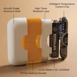 Sưởi tay di động tích điện USB 6000mAh, màn hình kỹ thuật số, có logo tùy chỉnh, gói 2 chiếc, tính năng sưởi ấm điện - Product Image 3