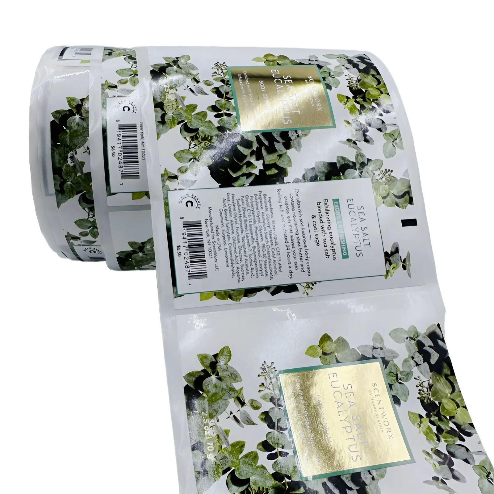 OEM/ODM Custom Waterproof Stickers Self-Adhesive Synthetic Paper BOPP Body Mist Bottle Labels Stickers