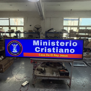 8*2FT/244*61cm Custom Rectangle Aluminum Frame Outdoor Advertising Store <b>Illuminated</b> Signage Shop Freestanding Stand Hanging - Product Image 4