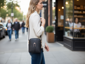 Borsa a tracolla per telefono in PU, design semplice con cinturino per telefono, per donna - Product Image 2