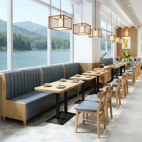 Luxuriöse Gastronomie-Möbel: Diamant-Gestepptes Leder-Sitzbank-Set mit Tisch und Stühlen für Buffet, Restaurant und Café
