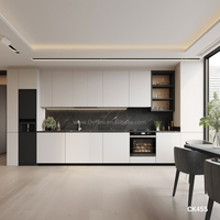 Modern Island Kitchen Designs Fournisseur complet d'armoires de cuisine en stratifié brillant