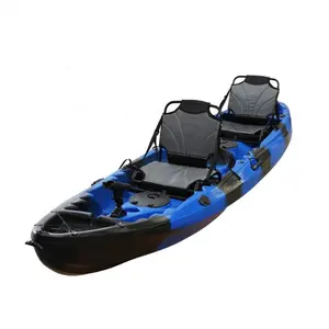 Kayak de pêche double assis sur le dessus Kayak de pêche pliable pour 3 personnes Canoë Kayak de pêche