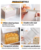 En stock, sac en papier kraft écologique blanc pour boulangerie, pain, biscuits, emballage de sandwich, emballage de pain avec fenêtre
