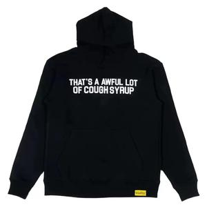 เสื้อสเวตเชิ้ตผู้ชายไซส์ใหญ่สไตล์วินเทจปักลายสตรีทแวร์สีดำ 'That's Awful Lot Cough Syrup Sweats' สำหรับฤดูหนาว - Product Image 6