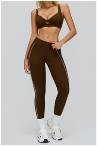 Conjuntos de Ropa Deportiva <span class=keywords><strong>para</strong></span> <span class=keywords><strong>Yoga</strong></span>, Top Cruzado, Sujetador Deportivo, Leggings y Pantalones Cortos de Secado Rápido <span class=keywords><strong>para</strong></span> <span class=keywords><strong>Principiantes</strong></span> - Product Image 2