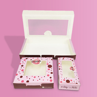 Vente en gros emballage en carton de papier pliable biodégradable personnalisé boîte d'emballage de gâteau biscuit cookie beignet avec logo