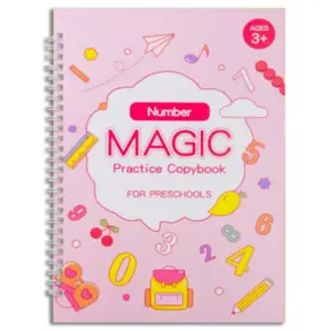 Offre Spéciale grand 4 pièces/ensemble réutilisable magique copie livre écriture rainure stylo contrôle formation copie livre avec stylo réutilisable pour les enfants