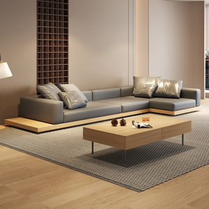 Sofá Seccional Moderno con <span class=keywords><strong>Chaise</strong></span> <span class=keywords><strong>Longue</strong></span>, Estilo Villa, Madera Sólida, para Sala de Estar, con Tecnología de Látex y Tapicería de Tela - Product Image 3