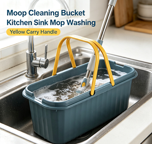 Thickened Rectangular PP Plastic Eco-Friendly <b>Mop</b> <b>Bucket</b> Waterproof Durable Portable for Flat & Sponge <b>Mops</b> Household Use - Product Image 5
