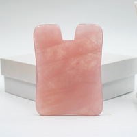 Planche de Gua Sha en Quartz Rose et Jade, Plaque de Cristal en Poudre de Dongling en forme de Cœur/Champignon, Gua Sha Facial Brésilien