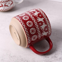 Tasse à expresso en porcelaine fine 360 ml, jetable, avec logo personnalisé, motif animal ou lettre, design minimaliste, sûr, moderne, au dos.