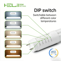 Tubo LED T8 Tipo B de 4 pies, de un solo o doble extremo, compatible con balasto bypass, tubo de vidrio de 15W, 14W, 9W, 7W para oficina y garaje