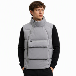 Gilet Imbottito Invernale da Uomo, Nuovo Modello Autunno/Inverno, Giacca Senza Maniche Spessa e Trapuntata <span class=keywords><strong>con</strong></span> Grandi Tasche, Versatile e alla Moda - Product Image 1