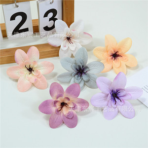 Flores de orquídea de seda artificial Dongchen Crafts para accesorios para el cabello y decoración del hogar - Product Image 3