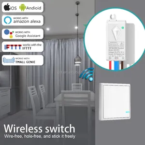 Tuya interrupteur intelligent WiFi interrupteur de lumière intelligent 80 ~ 275V interrupteurs de lumière Wifi intelligents avec travail Alexa Google commutateur intelligent