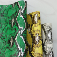 Cuir synthétique PU brillant à imprimé peau de serpent naturel de 1,0 mm pour sacs à main et bagages tendance