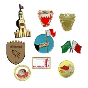 Bahrain Flag Map Tin Button Pins Bahrain Royal Logo National Day Pin Abzeichen